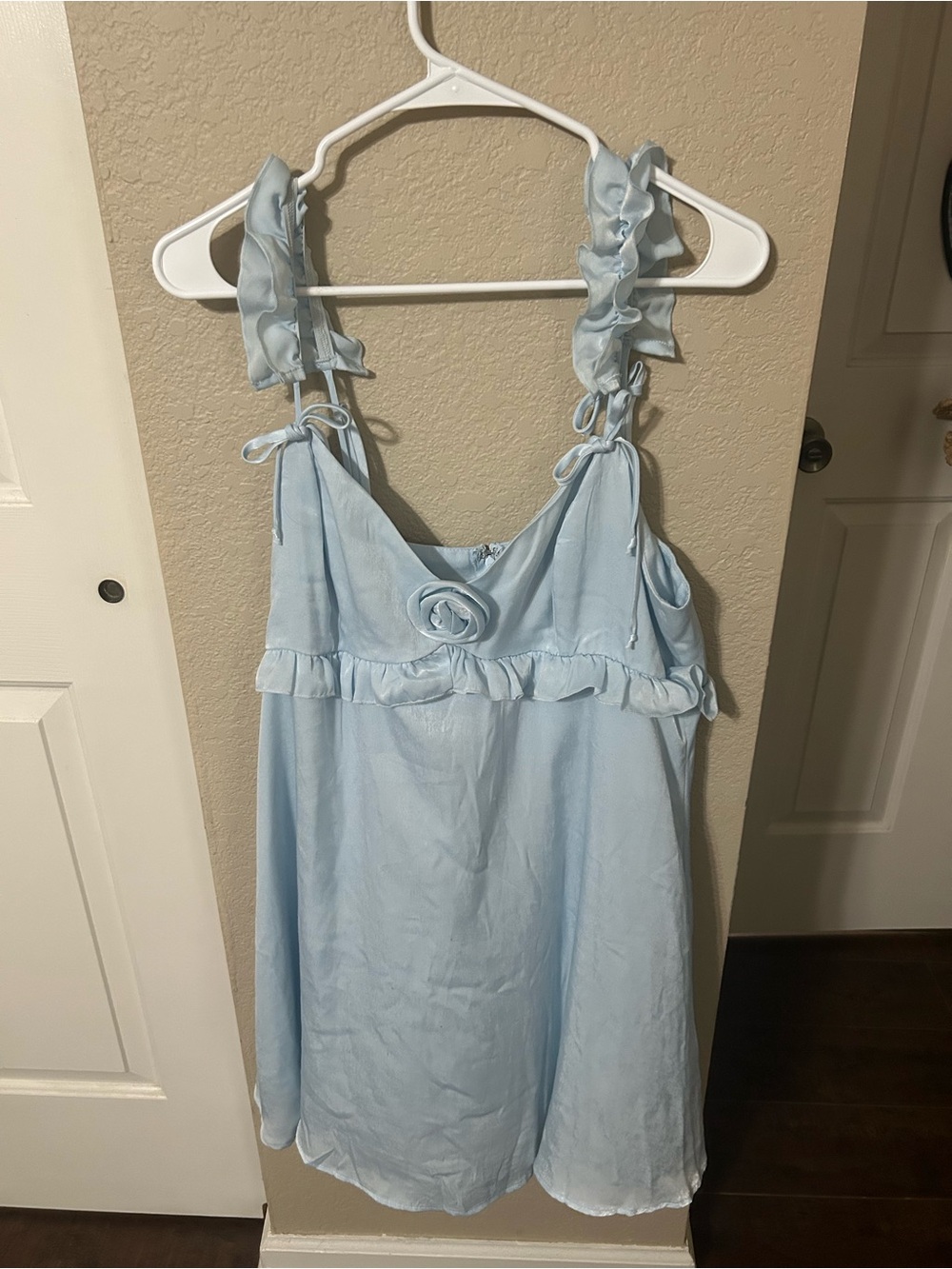 wild fable Light Blue Ruffled Strap Chemise Slip - Picture 1 of 7